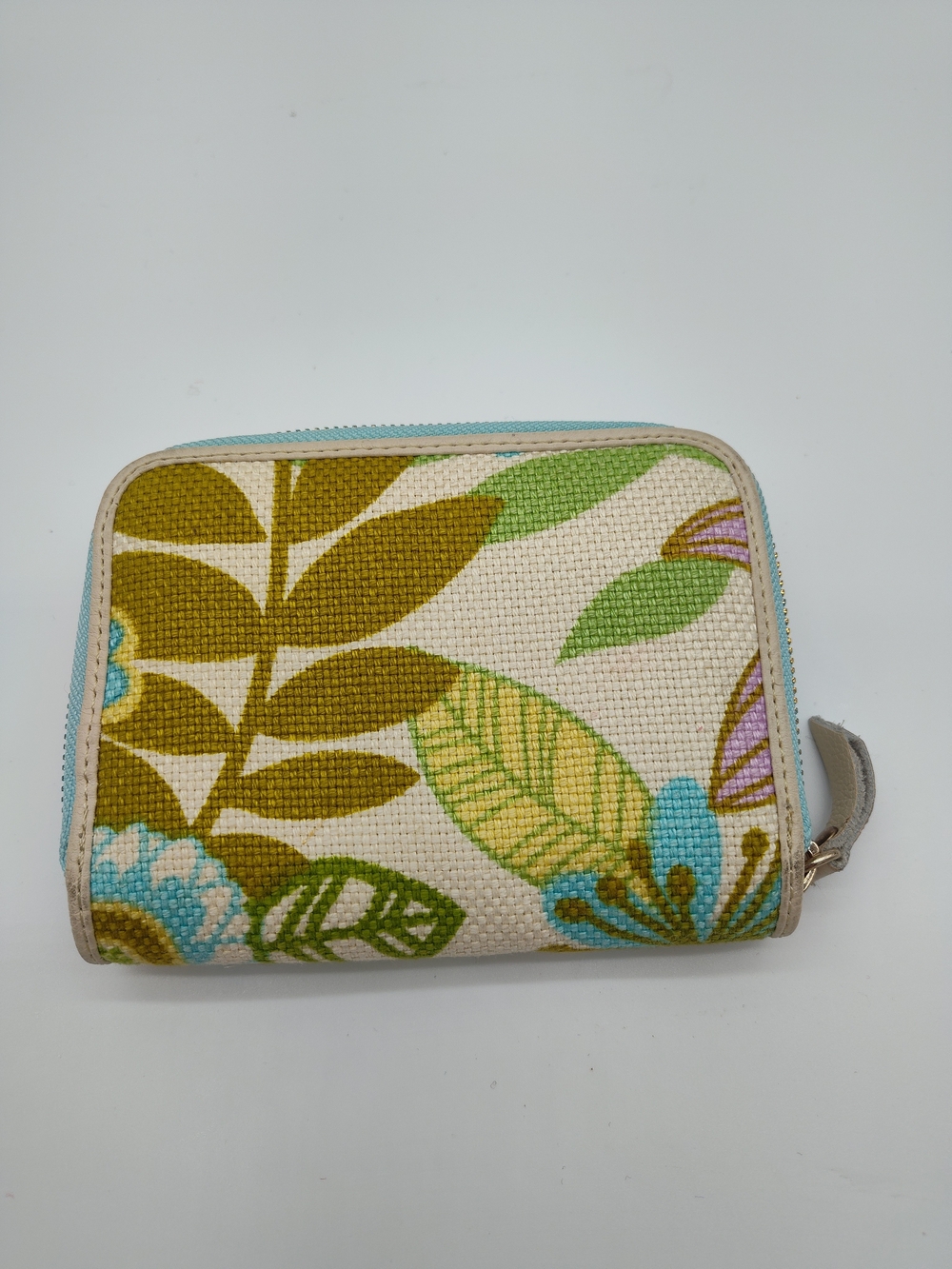 SPARTINA 449 Daufuskie Island Floral Linen Wallet Coin Purse Tropical NWOT - Picture 2 of 6